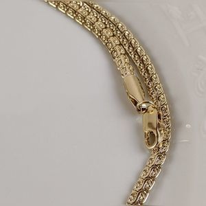 14kt Gold Plated Double Scroll Chain Necklace 24"